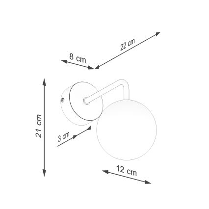 Zidna lampa ASTRAL 1xG9/8W/230V bela