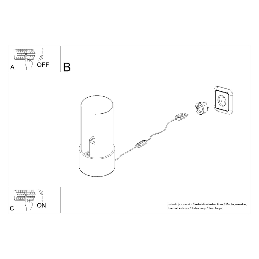 Stona lampa FLASH 1xE27/15W/230V bela