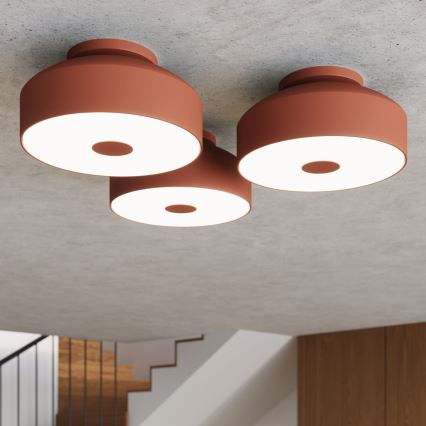 Plafonsko svetlo OMIQ 4xE27/15W/230V prečnik 30 cm crveno
