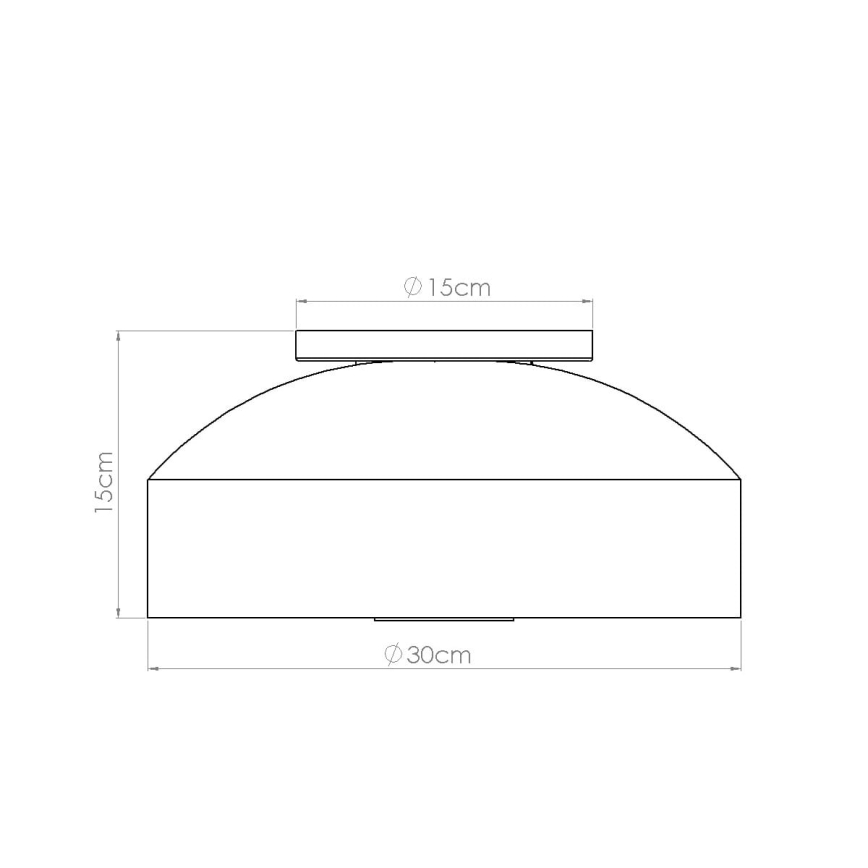 Plafonsko svetlo OMIQ 4xE27/15W/230V prečnik 30 cm crveno