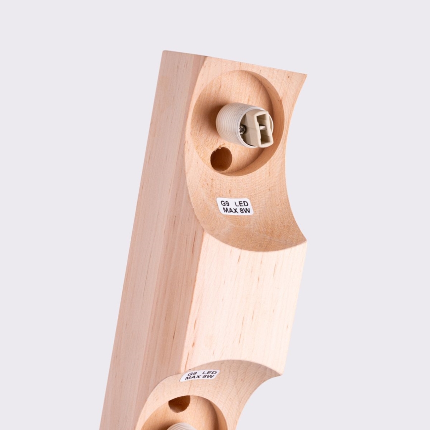 Plafonsko svetlo BULBO 2xG9/8W/230V bukva/bela