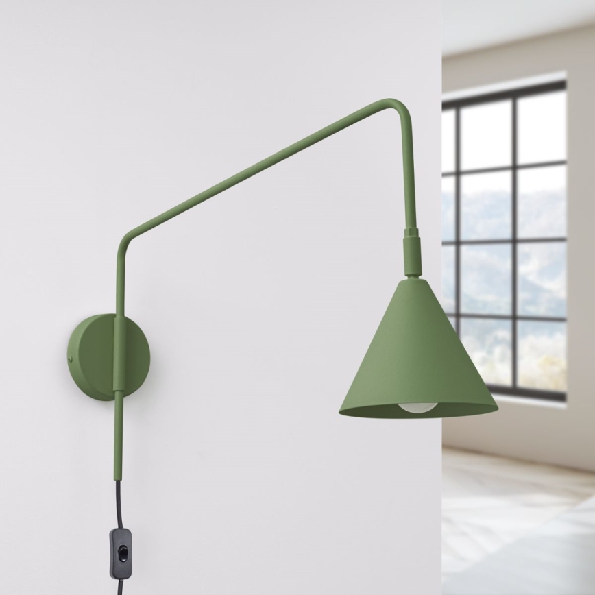 Zidna lampa NOX 1xE14/10W/230V, zelena