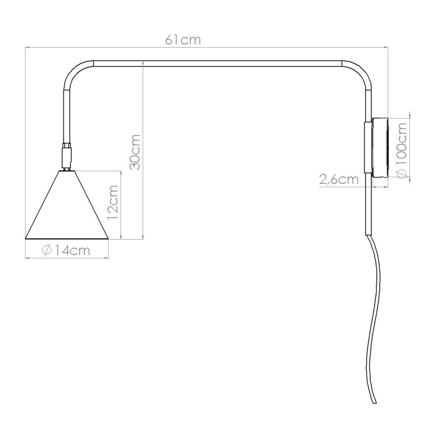 Zidna lampa NOX 1xE14/10W/230V narandžasta