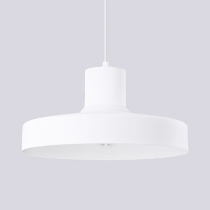 Luster na lanku BILO 1xE27/15W/230V prečnik 35 cm bela