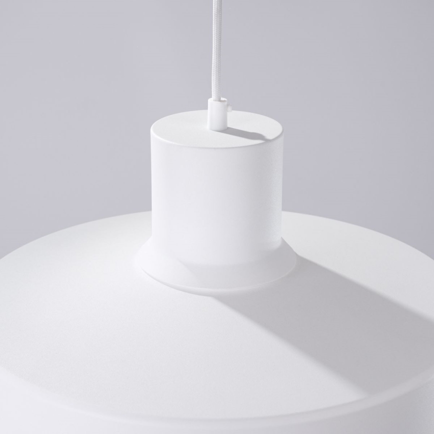 Luster na lanku BILO 1xE27/15W/230V prečnik 35 cm bela