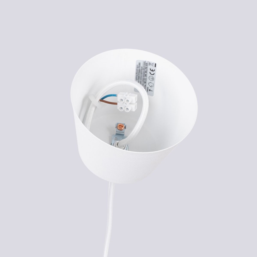 Luster na lanku BILO 1xE27/15W/230V prečnik 35 cm bela