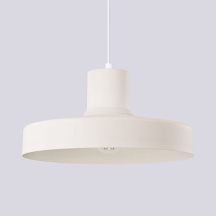 Luster na sajli BILO 1xE27/15W/230V, prečnik 35 cm, krem