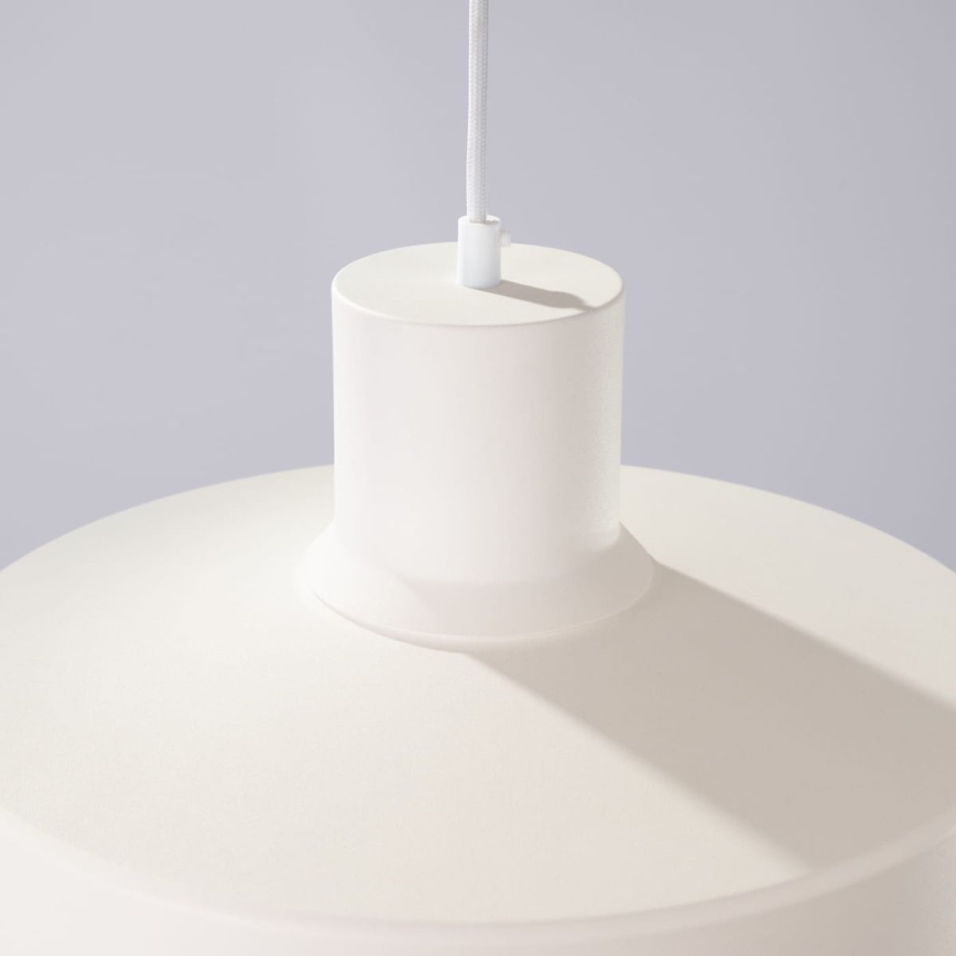 Luster na sajli BILO 1xE27/15W/230V, prečnik 35 cm, krem
