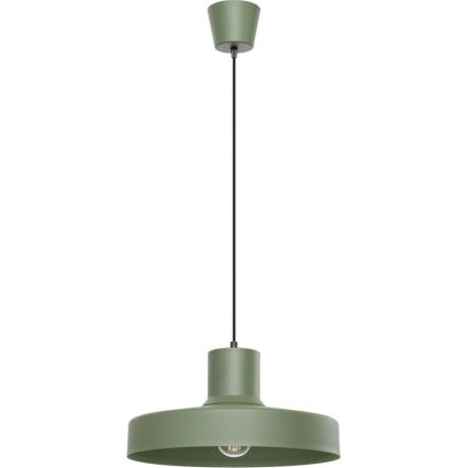 Luster na sajli BILO 1xE27/15W/230V, prečnik 35 cm, zelene boje