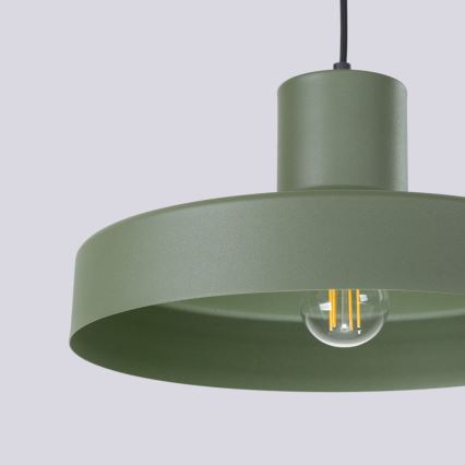 Luster na sajli BILO 1xE27/15W/230V, prečnik 35 cm, zelene boje