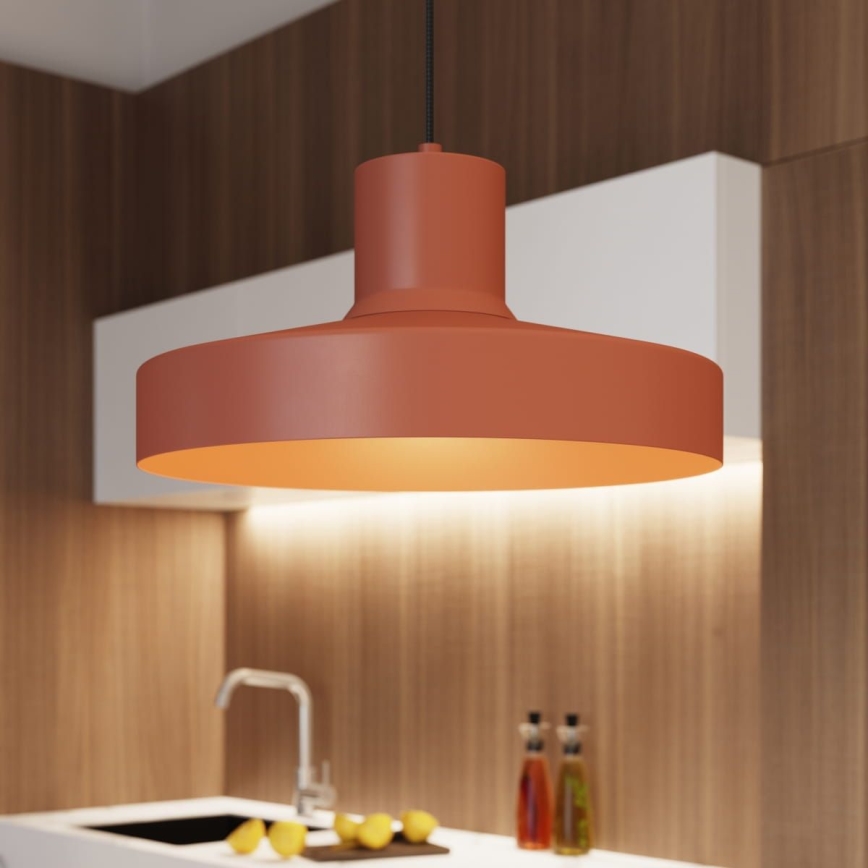 Luster na sajli BILO 1xE27/15W/230V, prečnik 35 cm, narandžast