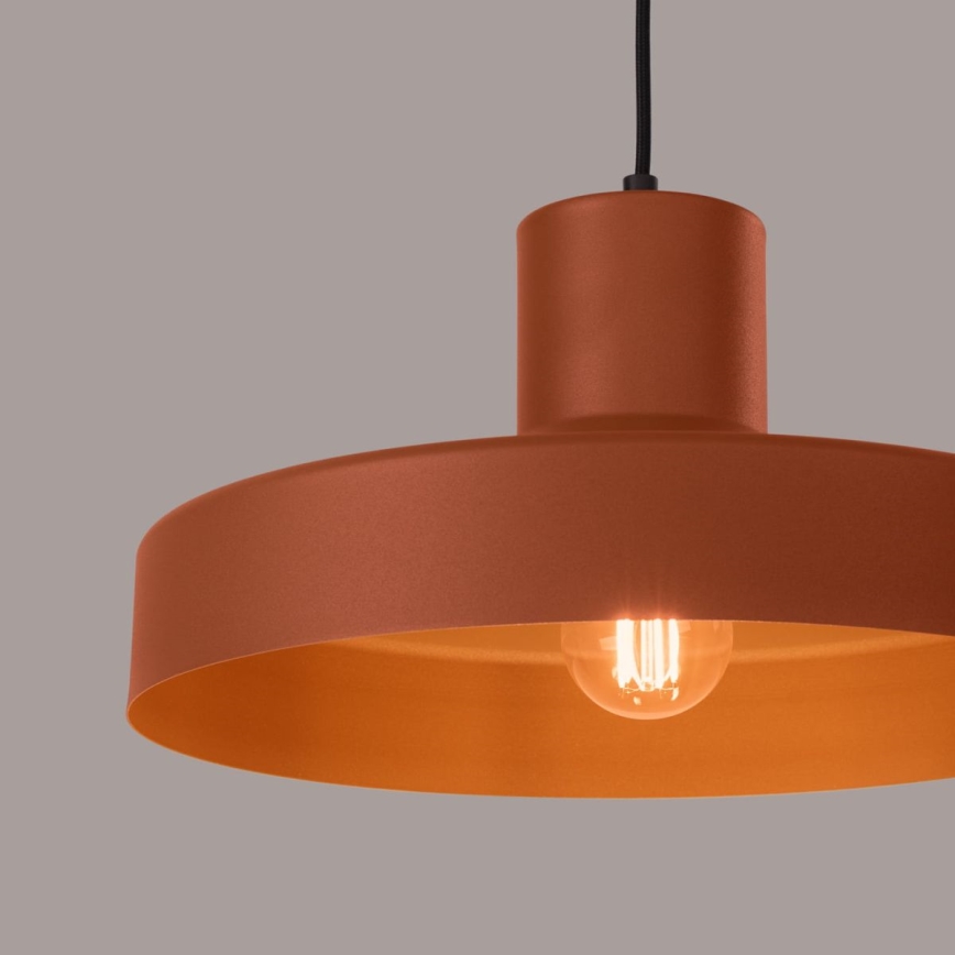 Luster na sajli BILO 1xE27/15W/230V, prečnik 35 cm, narandžast