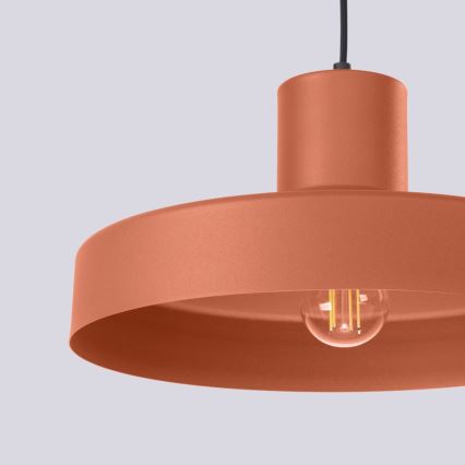 Luster na sajli BILO 1xE27/15W/230V, prečnik 35 cm, narandžast