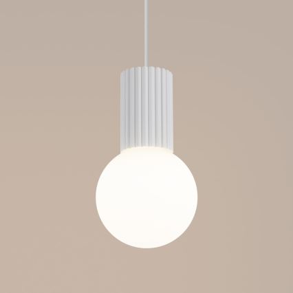 Luster na lanku HALO 1xG9/8W/230V pr. 12 cm bela