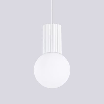 Luster na lanku HALO 1xG9/8W/230V pr. 12 cm bela