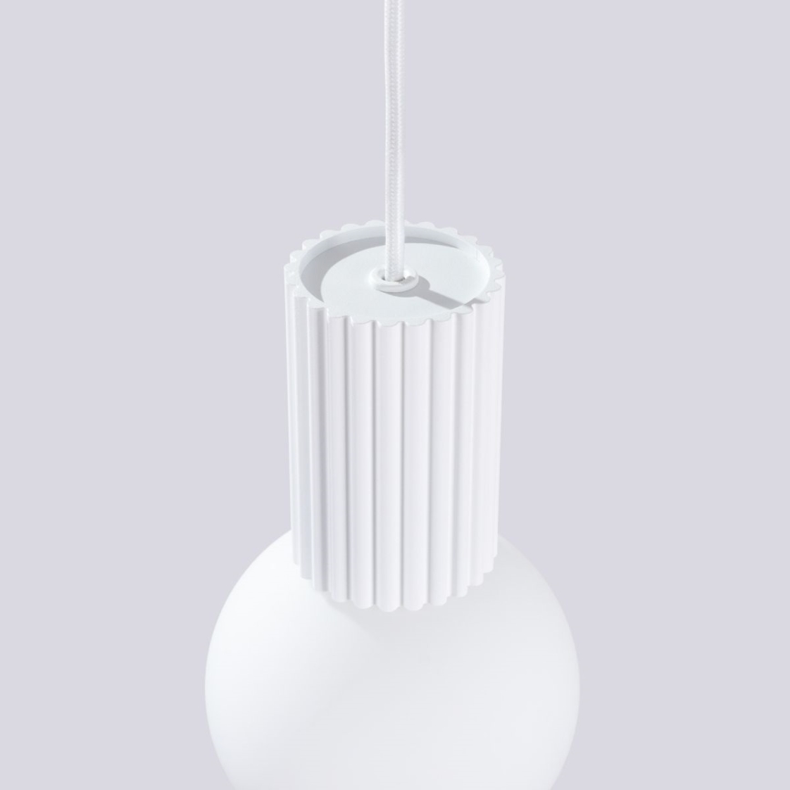 Luster na lanku HALO 1xG9/8W/230V pr. 12 cm bela