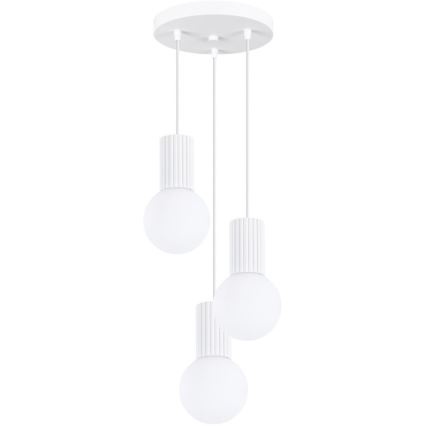 Luster na sajli HALO 3xG9/8W/230V, prečnik 25 cm, bela