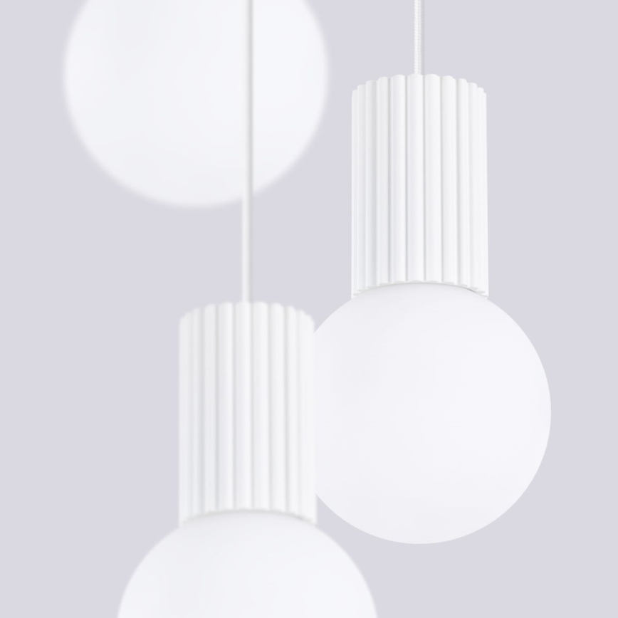 Luster na sajli HALO 3xG9/8W/230V, prečnik 25 cm, bela