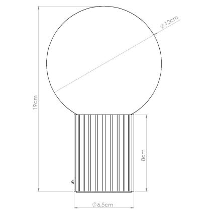 Stona lampa HALO 1xG9/8W/230V, prečnik 12 cm, bela