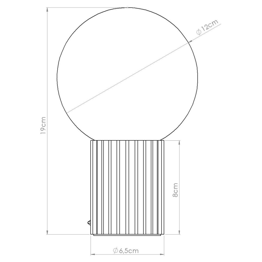 Stona lampa HALO 1xG9/8W/230V, prečnik 12 cm, bela