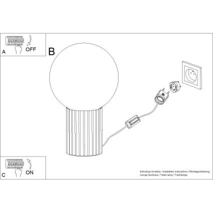 Stona lampa HALO 1xG9/8W/230V, prečnik 12 cm, bela