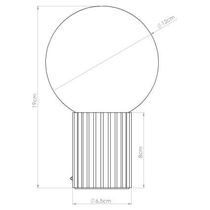 Stona lampa HALO 1xG9/8W/230V prečnika 12 cm crna