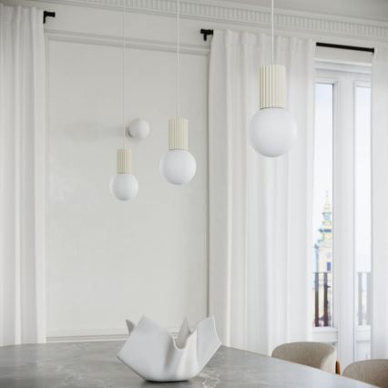 Viseća lampa na sajli HALO 1xG9/8W/230V, prečnik 12 cm, krem boje