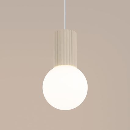 Viseća lampa na sajli HALO 1xG9/8W/230V, prečnik 12 cm, krem boje