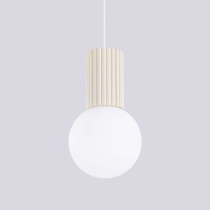 Viseća lampa na sajli HALO 1xG9/8W/230V, prečnik 12 cm, krem boje