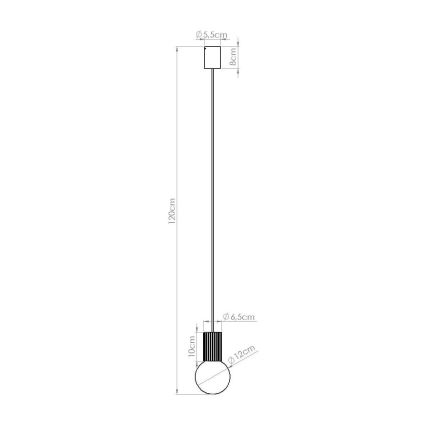 Viseća lampa na sajli HALO 1xG9/8W/230V, prečnik 12 cm, krem boje