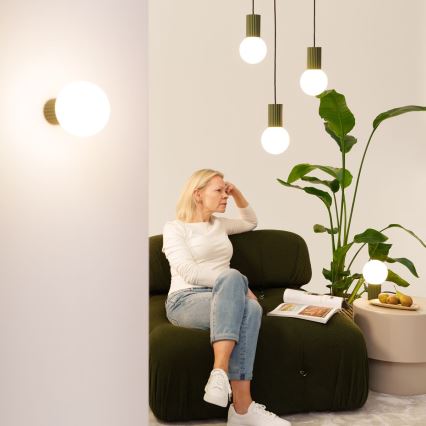 Luster na sajli HALO 3xG9/8W/230V, prečnik 25 cm, zelene boje