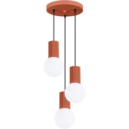 Luster na sajli HALO 3xG9/8W/230V prečnik 25 cm narandžasta