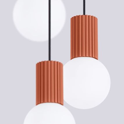 Luster na sajli HALO 3xG9/8W/230V prečnik 25 cm narandžasta