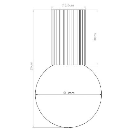 Stropno svetlo za kupatilo HALO 1xG9/8W/230V prečnik 12 cm IP44 braon
