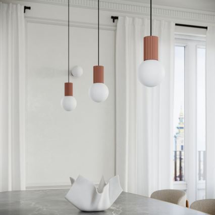 Luster na sajli HALO 1xG9/8W/230V, prečnik 12 cm, braon