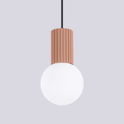 Luster na sajli HALO 1xG9/8W/230V, prečnik 12 cm, braon