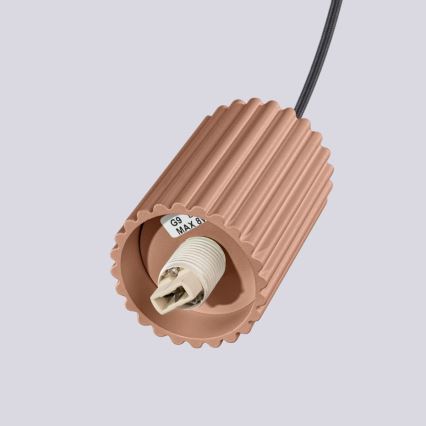 Luster na sajli HALO 1xG9/8W/230V, prečnik 12 cm, braon