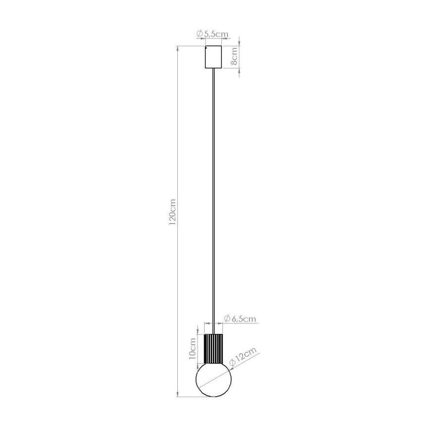 Luster na sajli HALO 1xG9/8W/230V, prečnik 12 cm, braon