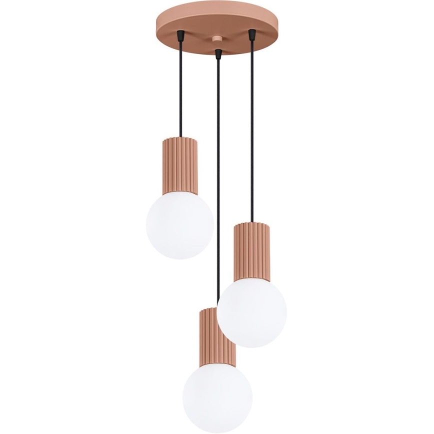 Luster na sajli HALO 3xG9/8W/230V prečnik 25 cm braon