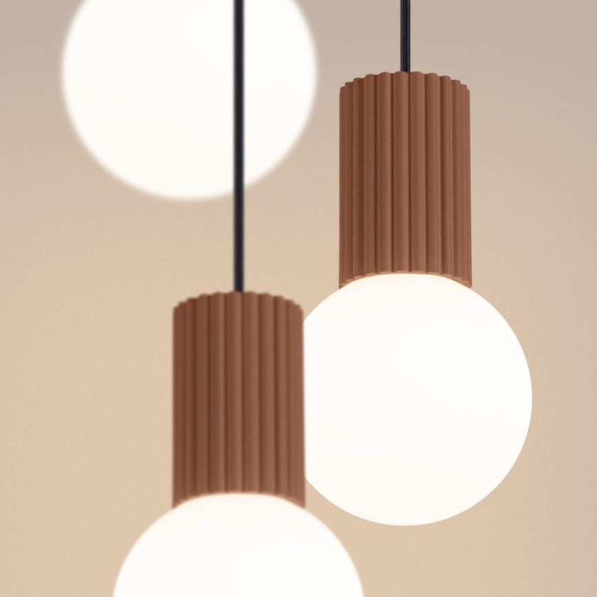 Luster na sajli HALO 3xG9/8W/230V prečnik 25 cm braon