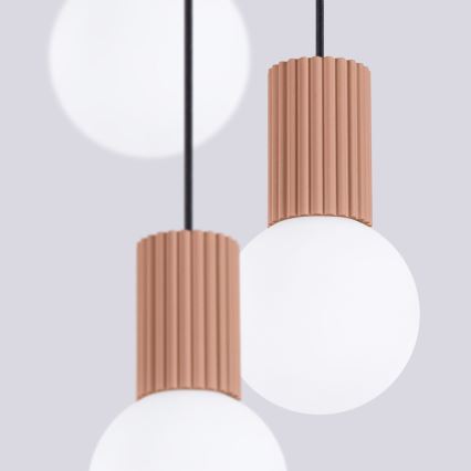 Luster na sajli HALO 3xG9/8W/230V prečnik 25 cm braon
