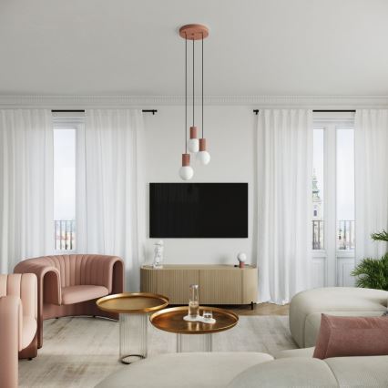 Stona lampa HALO 1xG9/8W/230V Ø 12 cm braon