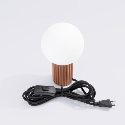 Stona lampa HALO 1xG9/8W/230V Ø 12 cm braon