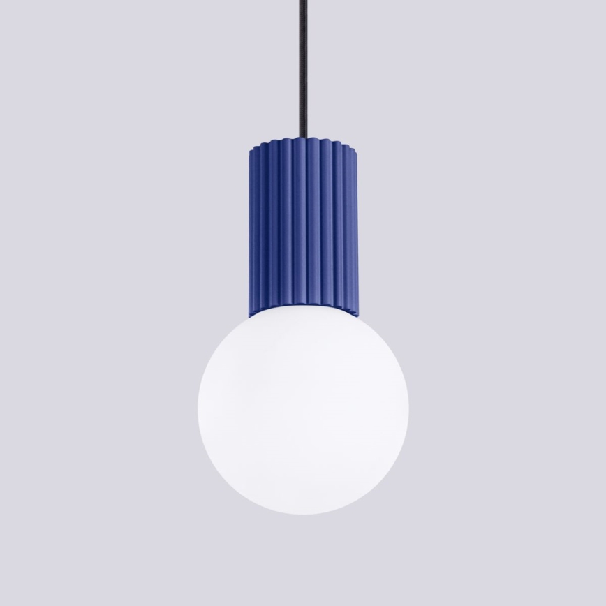 Luster na sajli HALO 1xG9/8W/230V, prečnik 12 cm, plave boje