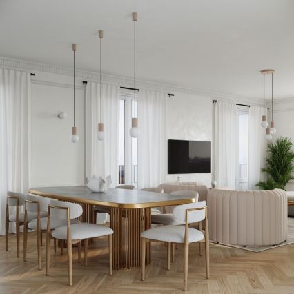 Luster na sajli HALO 1xG9/8W/230V prečnik 12 cm taupe