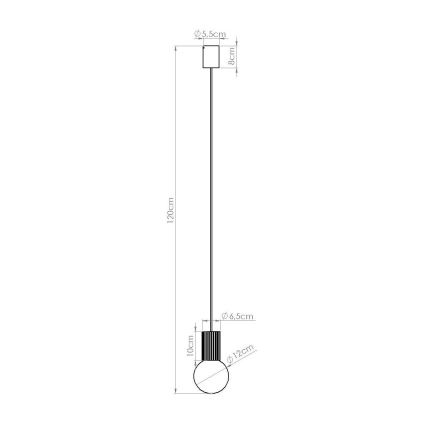 Luster na sajli HALO 1xG9/8W/230V prečnik 12 cm taupe