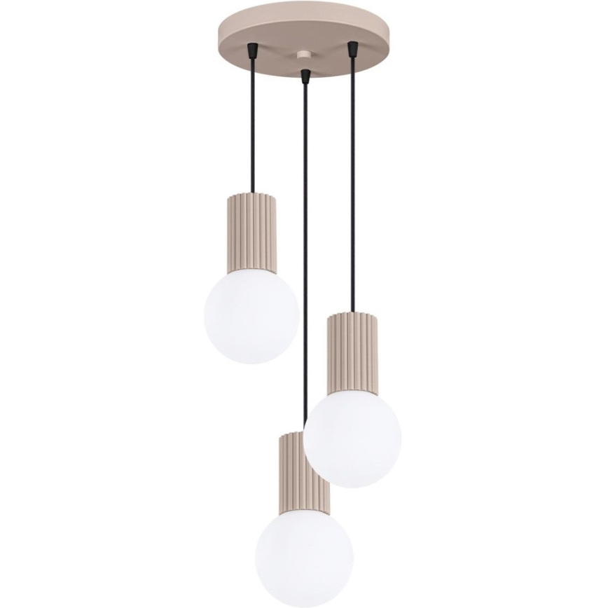 Luster na sajli HALO 3xG9/8W/230V, prečnik 25 cm, taupe