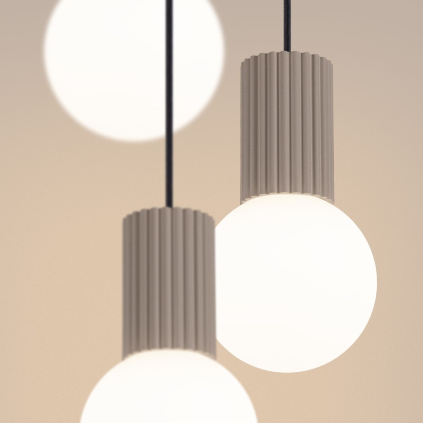 Luster na sajli HALO 3xG9/8W/230V, prečnik 25 cm, taupe