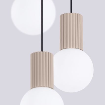 Luster na sajli HALO 3xG9/8W/230V, prečnik 25 cm, taupe