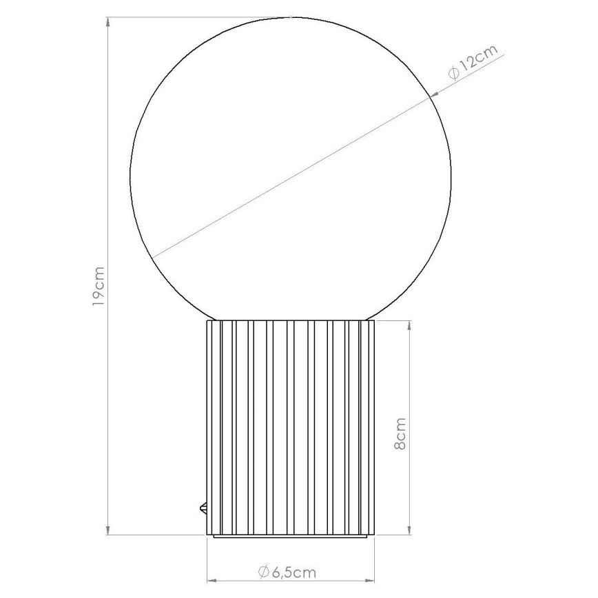 Stona lampa HALO 1xG9/8W/230V prečnika 12 cm crvena
